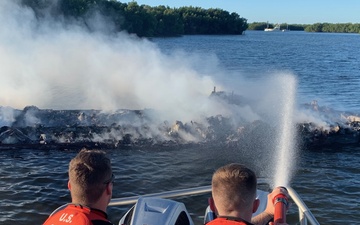 Coast Guard responds to boat fire near Tampa