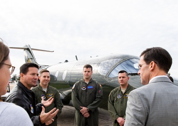 SecDef Esper Visits Squadron 10 at Naval Air Station
