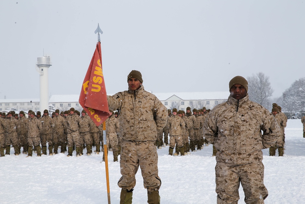 U.S. Marines and Soldiers from Japan Ground-Self Defense Force Participate in the Opening Ceremony at Northern Viper 2020
