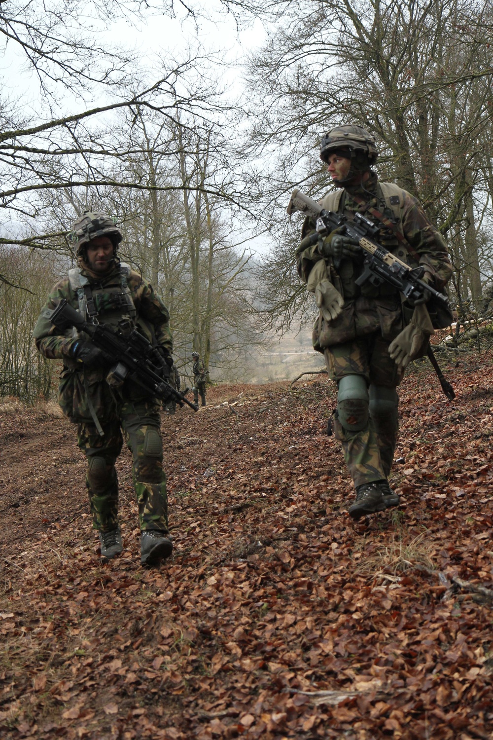 Dutch Soldiers patrol Combined Resolve XIII exercise ready for training