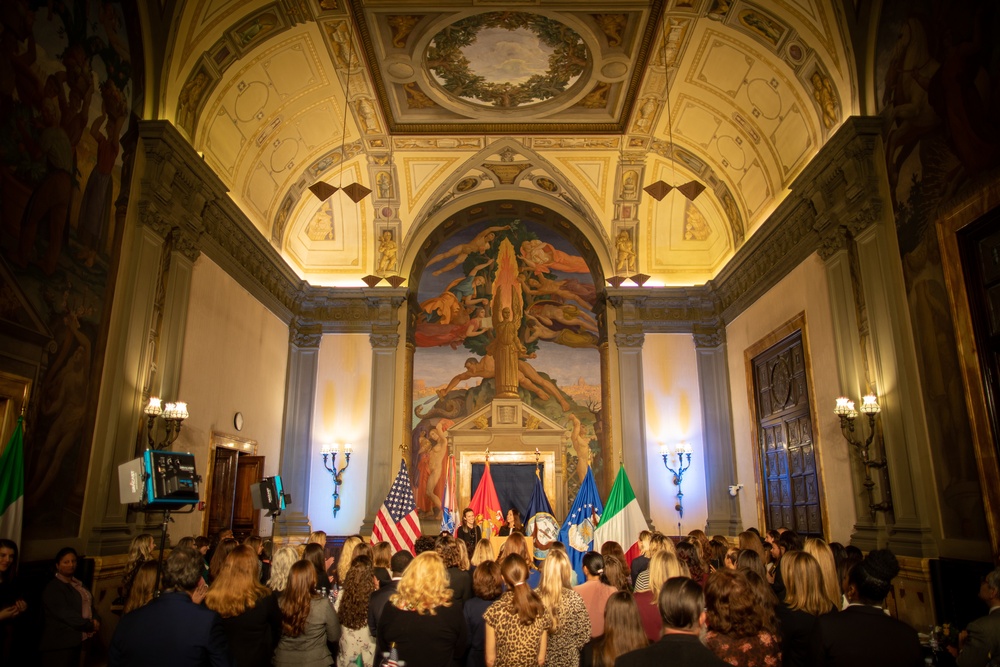 Military spouses in Italy travel to Rome to meet Second Lady of the United States Karen Pence