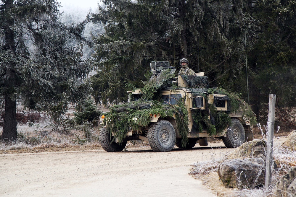 Soldiers convoy to field for Combined Resolve XIII