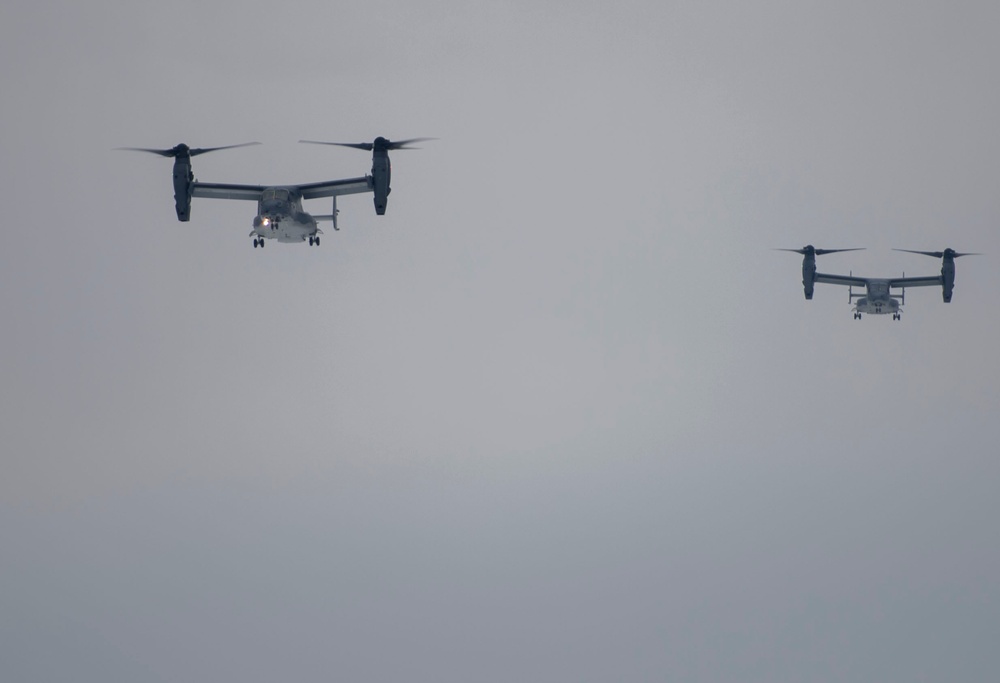 CV-22 Ospreys takeoff