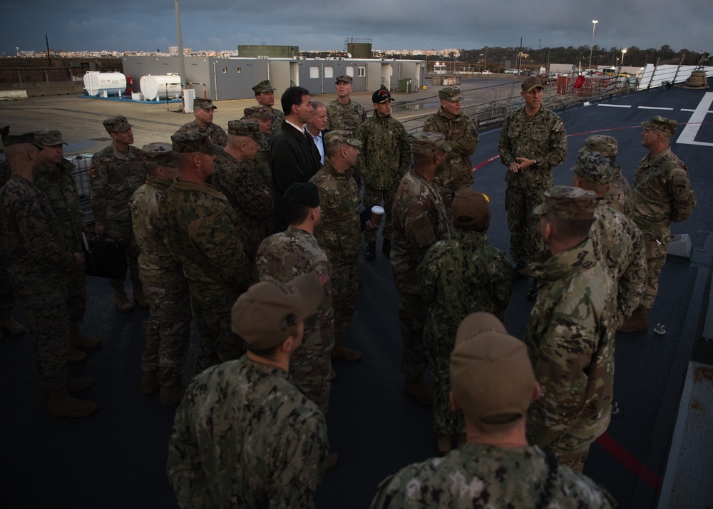 EUCOM Leadership Visit USS Porter