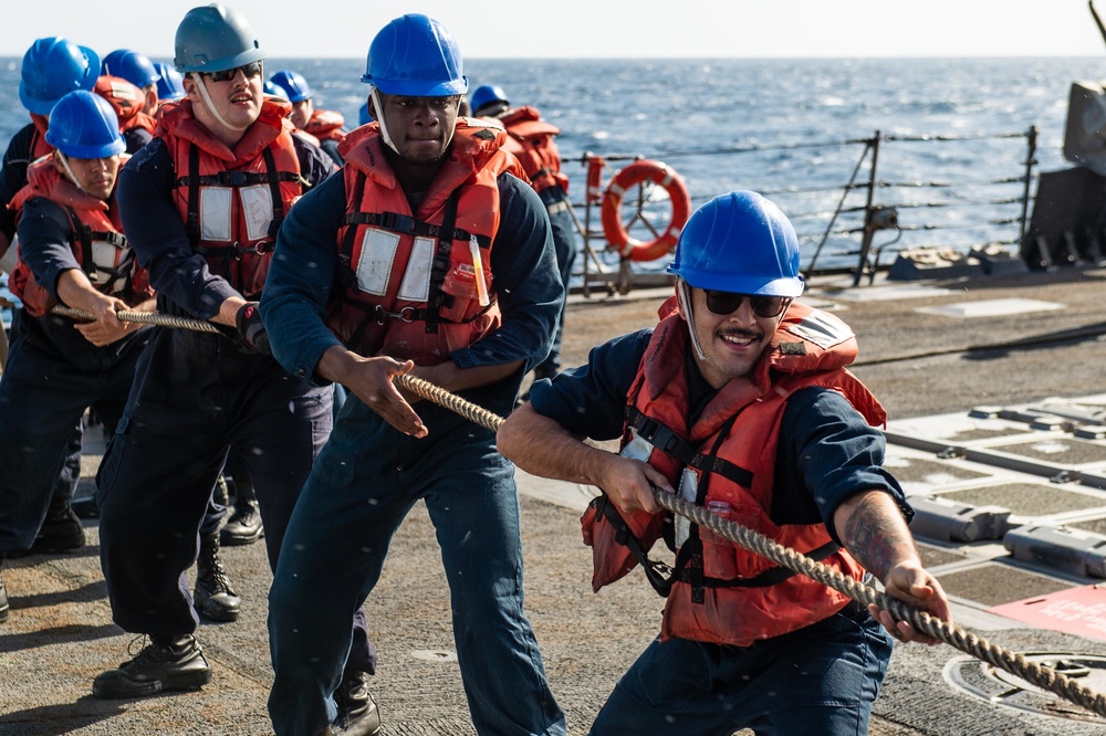 Underway replenishment USS Farragut