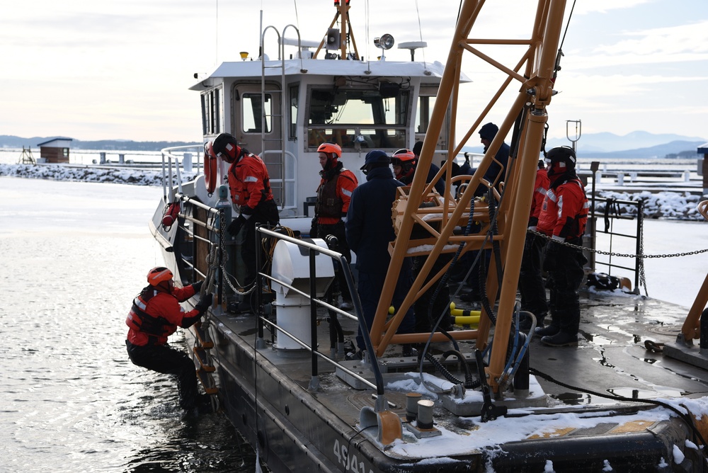 Coast Guard rescue crews conduct Ice Rescue Training