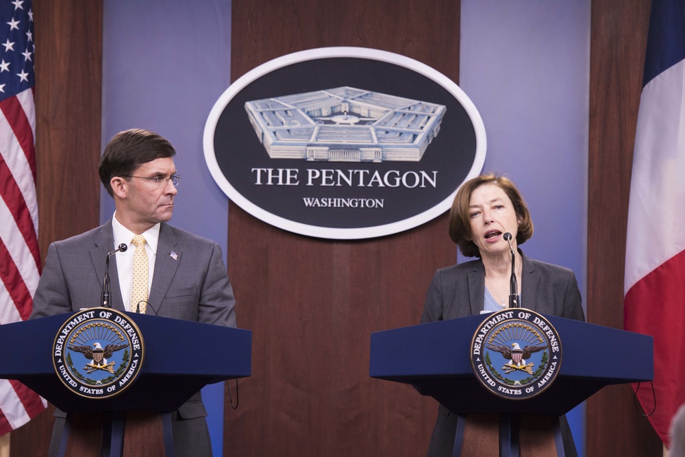 Mark Esper and Florence Parly Presser