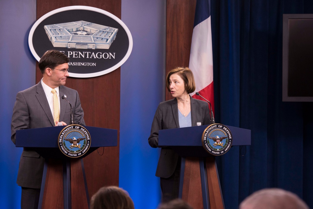 Mark Esper and Florence Parly Presser