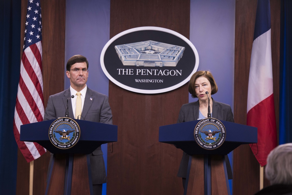 Mark Esper and Florence Parly Presser