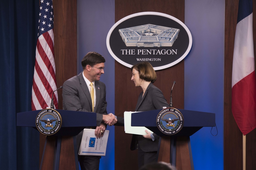 Mark Esper and Florence Parly Presser