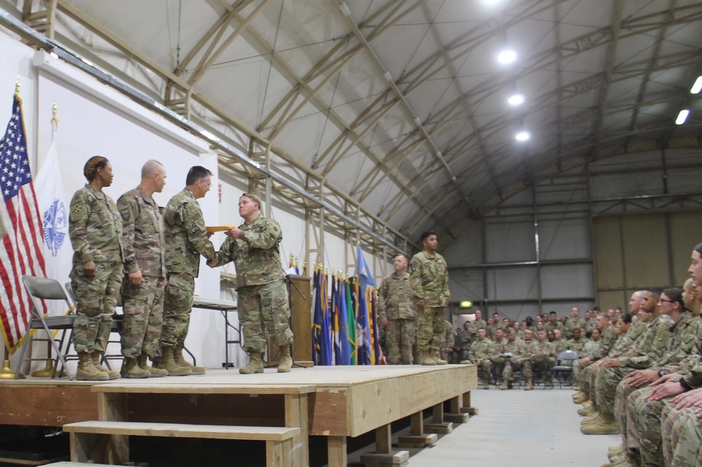 1188th Transportation Battalion Soldiers Graduate Basic Leader Course Graduation