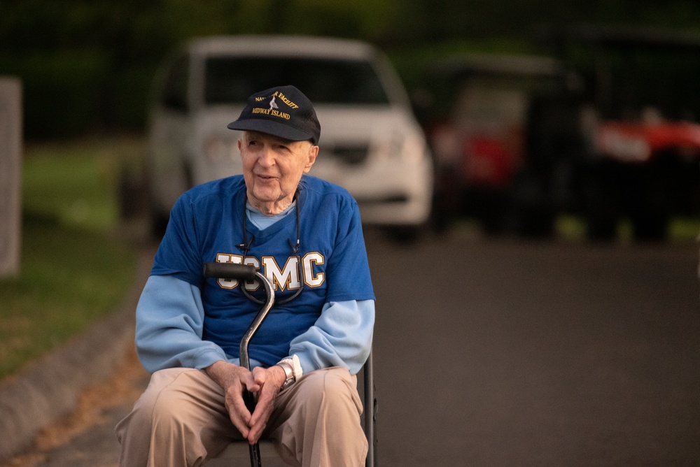 Teddy Richardson, Marine veteran of WWII attends DPAA Disinterment Ceremony