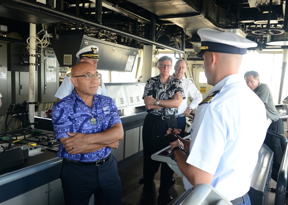 New Zealand ministry of defense delegation visits Coast Guard Cutter Kimball