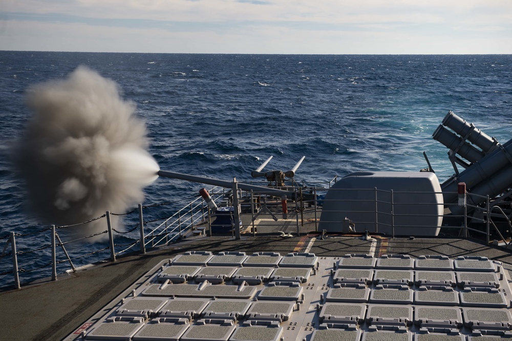 USS Vella Gulf Conducts Operations in the Atlantic Ocean