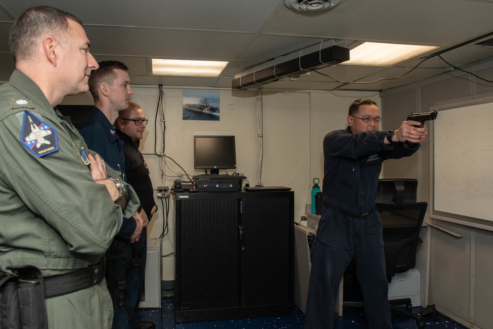 Sailors conduct small arms familiarization