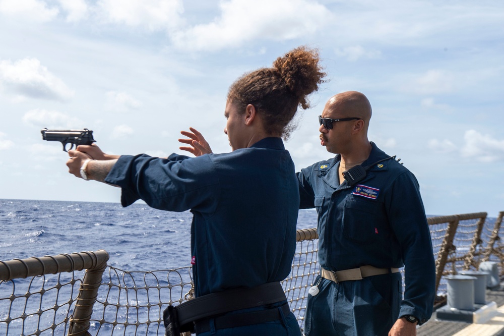 Barry Conducts Weapons Training