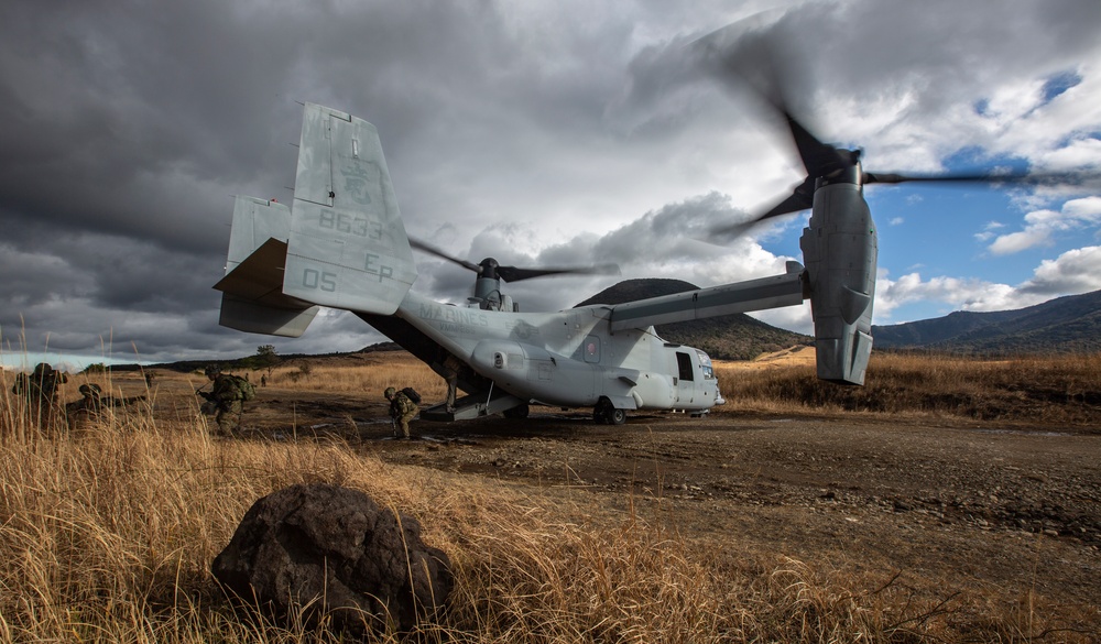 U.S. Marines, Japan Ground Self-Defense Force Conduct Vertical Assault training during Exercise Forest Light Western Army