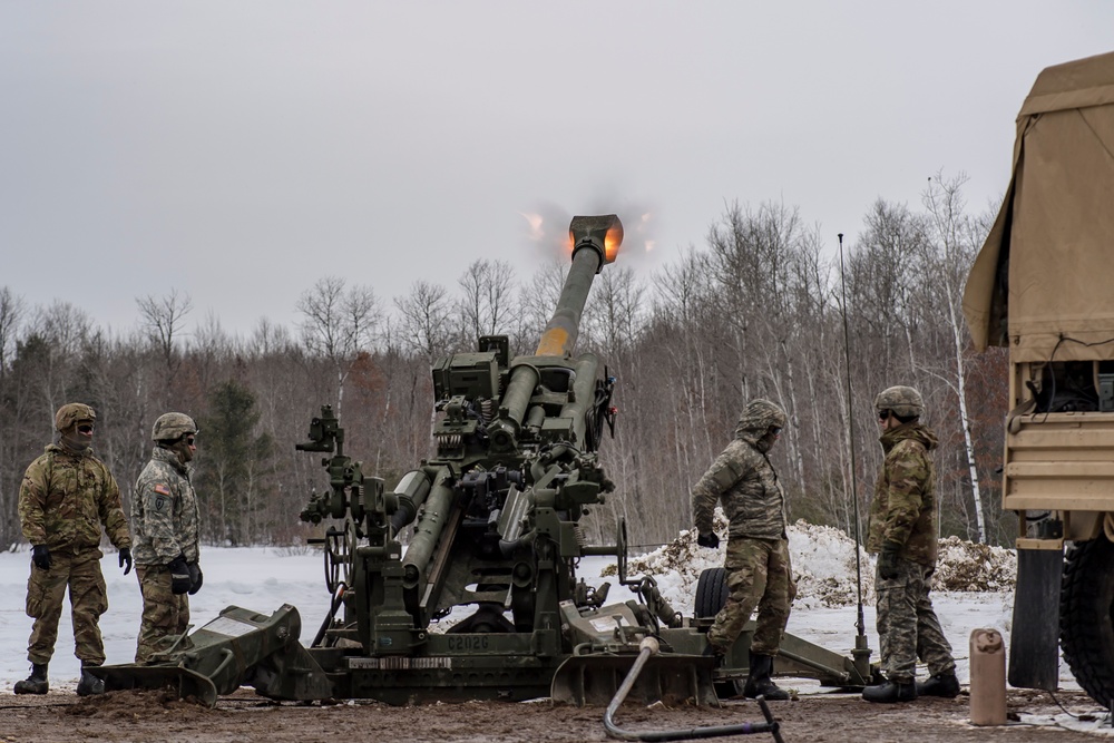 Wisconsin field artillery exercises in support of Northern Strike 20-2