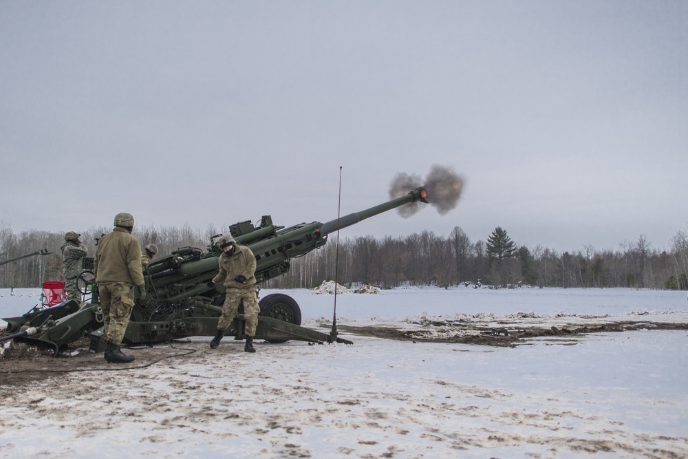Wisconsin Field Artillery at Camp Grayling during Northern Strike 20-2