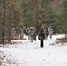 Fort McCoy Cold-Weather Operations Course students practice snowshoeing, ahkio sled use