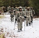 Fort McCoy Cold-Weather Operations Course students practice snowshoeing, ahkio sled use