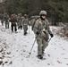 Fort McCoy Cold-Weather Operations Course students practice snowshoeing, ahkio sled use