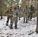 Fort McCoy Cold-Weather Operations Course students practice snowshoeing, ahkio sled use