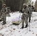 Fort McCoy Cold-Weather Operations Course students practice snowshoeing, ahkio sled use