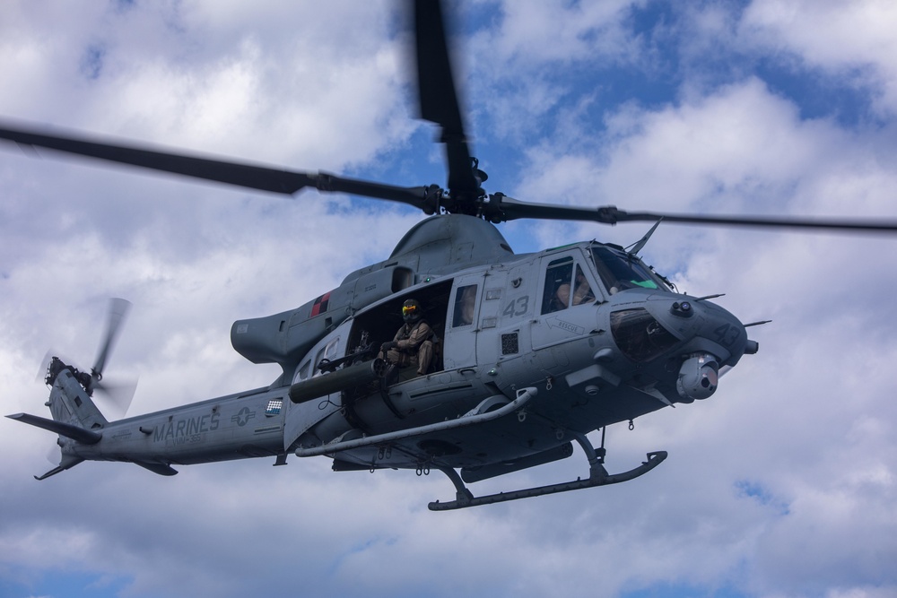 Sailors and Marines take part in flight operations