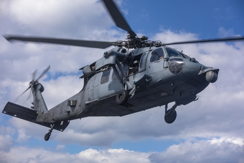 Sailors and Marines take part in flight operations