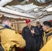 Sailors take part in a fire drill