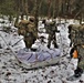 ort McCoy Cold-Weather Operations Course students practice snowshoeing, ahkio sled use