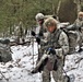 ort McCoy Cold-Weather Operations Course students practice snowshoeing, ahkio sled use