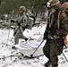 ort McCoy Cold-Weather Operations Course students practice snowshoeing, ahkio sled use