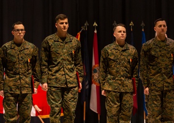 2nd MAW Marines receive the Navy Marine Corps Medal