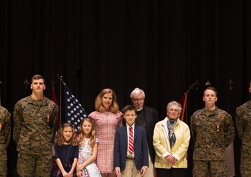 2nd MAW Marines receive the Navy Marine Corps Medal