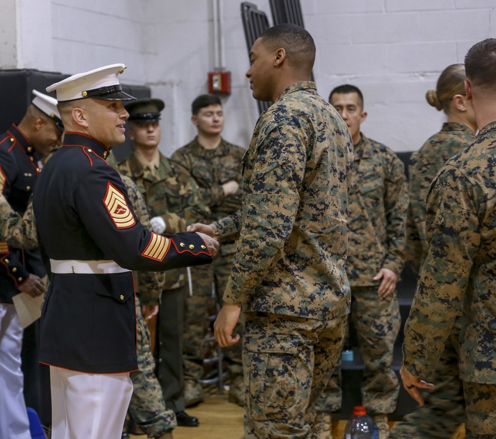 Marines Critiqued During Ceremonial Drill School Evaluations