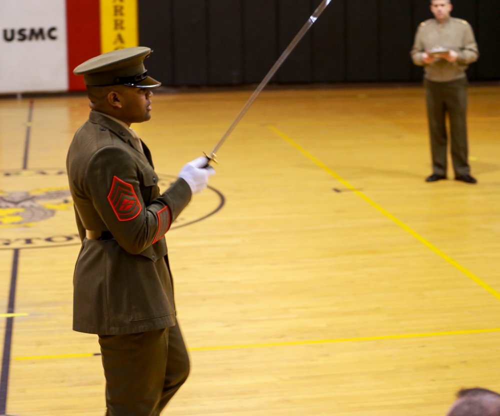 Marines Critiqued During Ceremonial Drill School Evaluations