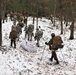 Cold-Weather Operations Course Class 20-02 students practice snowshoeing at Fort McCoy