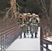 Cold-Weather Operations Course Class 20-02 students practice snowshoeing at Fort McCoy