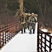 Cold-Weather Operations Course Class 20-02 students practice snowshoeing at Fort McCoy