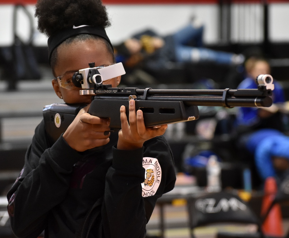 Zama Middle High School JROTC hosts marksmanship competition