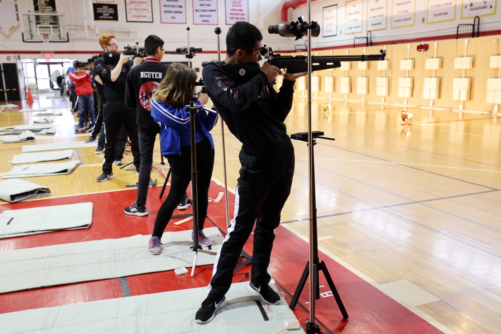 Zama Middle High School JROTC hosts marksmanship competition