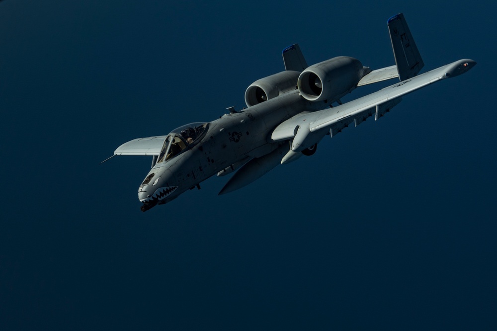 Deployed KC-10 refuels A-10s