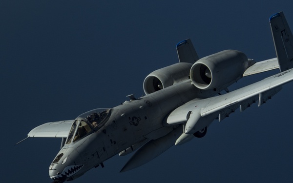 Deployed KC-10 refuels A-10s