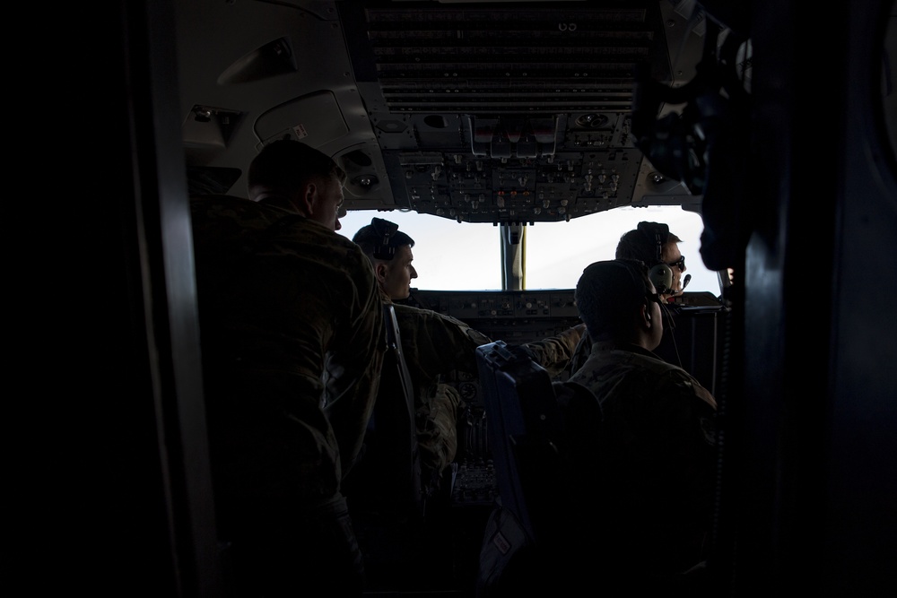 Deployed KC-10 refuels A-10s