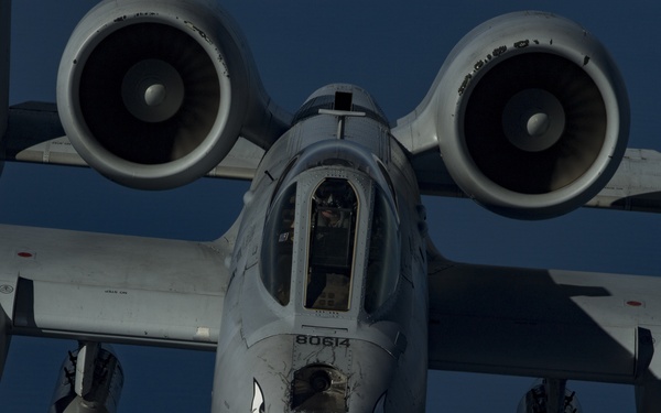 Deployed KC-10 refuels A-10s