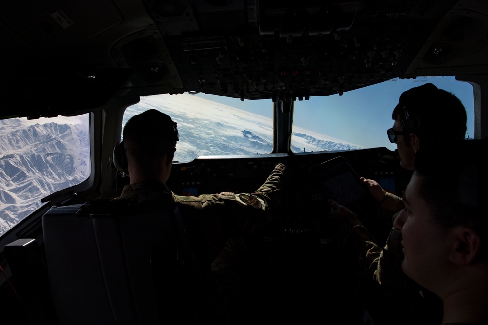 Deployed KC-10 refuels A-10s