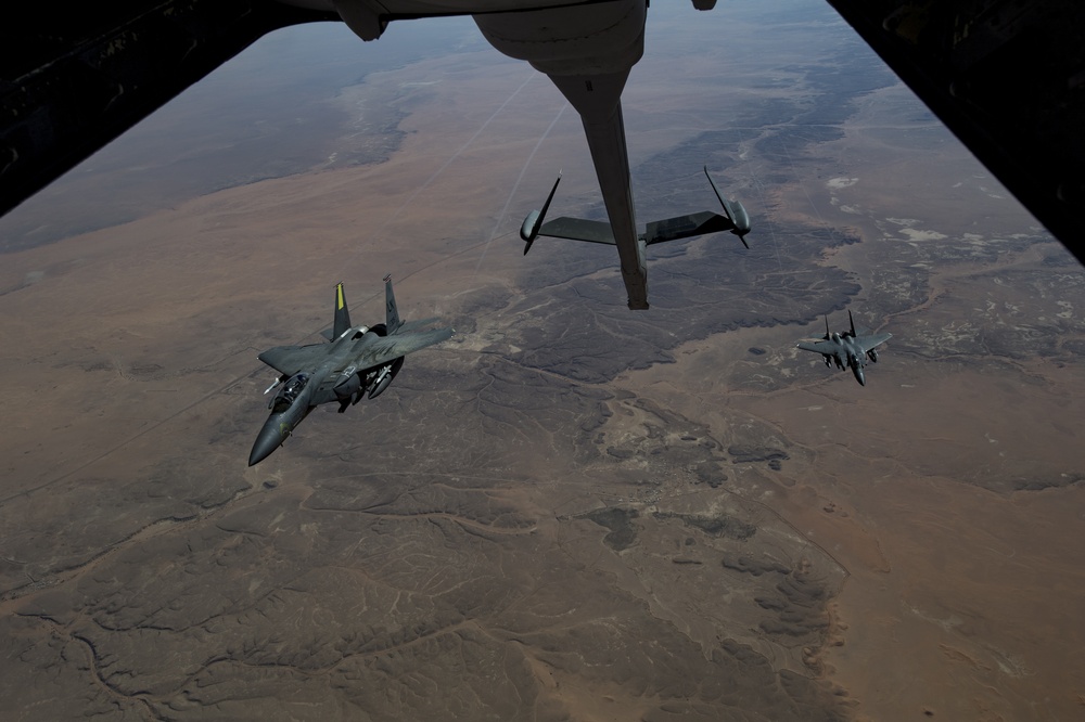 Deployed KC-10 refueling mission