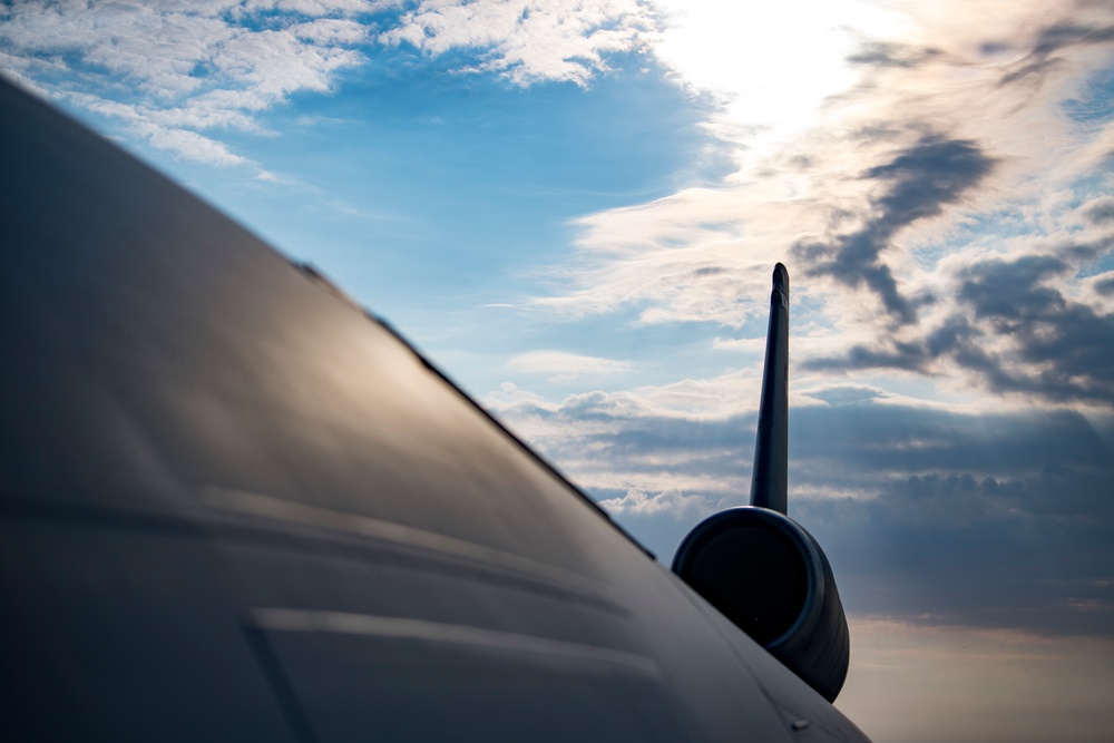 Deployed KC-10 refueling mission